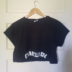 Gymshark Black Fraction Crop Top